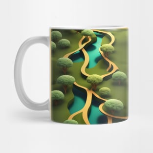 Nature's Symphony - Serene River Animation Sticker Mug